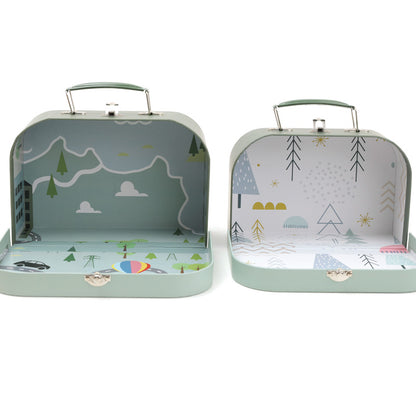 2 Decorative Suitcases / Cajas Decorativas Osito y Tortuga / maletines / maletas