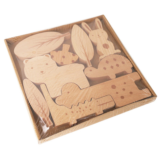 Wooden Design Puzzle / Puzzle de Diseño de Madera / animales / encajar