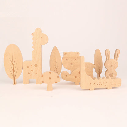 Wooden Design Puzzle / Puzzle de Diseño de Madera / animales / encajar