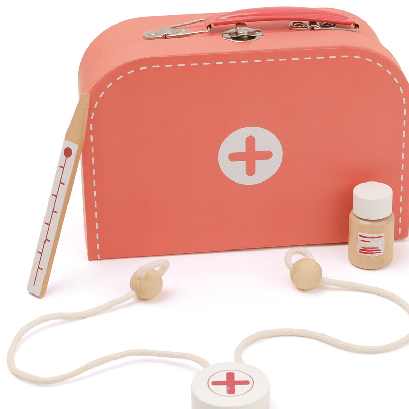 Wooden Doctor Suitcase / Maletín de Médicos/as / juego simbólico enfermera / enfermero