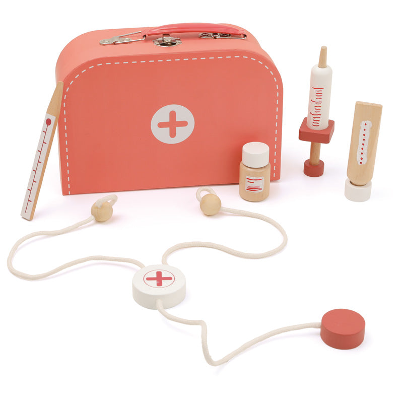 Wooden Doctor Suitcase / Maletín de Médicos/as / juego simbólico enfermera / enfermero