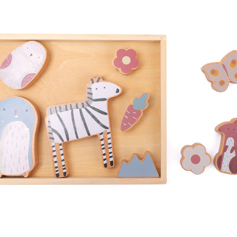 Wooden Stacking Puzzle / Puzzle Animales Madera / encajes