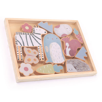 Wooden Stacking Puzzle / Puzzle Animales Madera / encajes