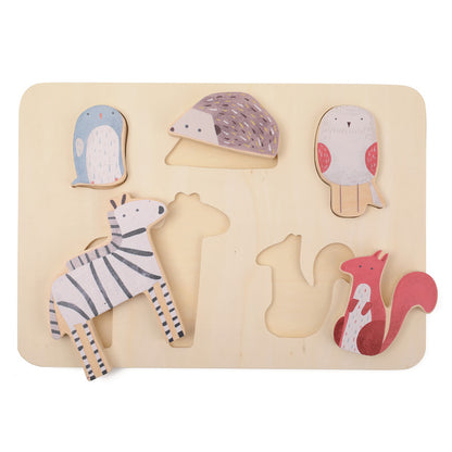 5 Pcs. Wooden Puzzle / Encaje de Madera de Animales