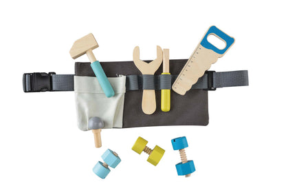 Wooden Tool Belt Playset / Cinturón con herramientas de madera / bricolaje