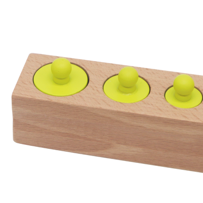VOLUMETRIC WOODEN CYLINDERS / Juego de cilindros de madera / Juego de clasificación de tamaños