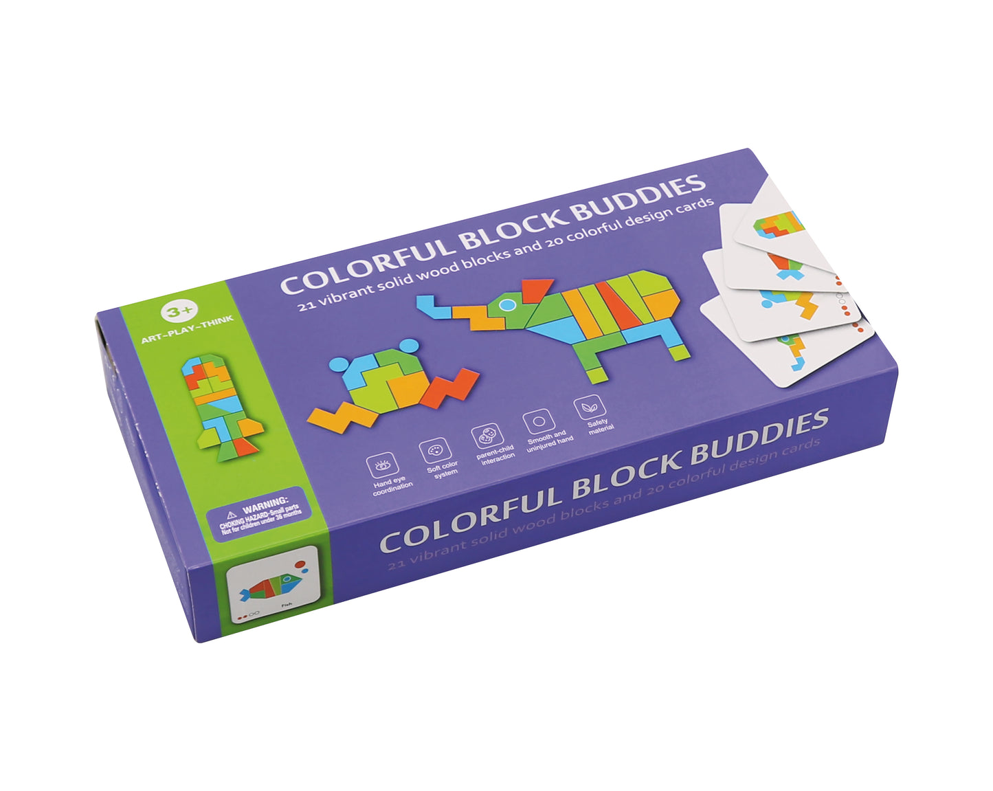 21 Colorful Block Buddies / Crea diseños con piezas de madera / tangram