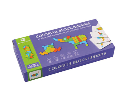 21 Colorful Block Buddies / Crea diseños con piezas de madera / tangram