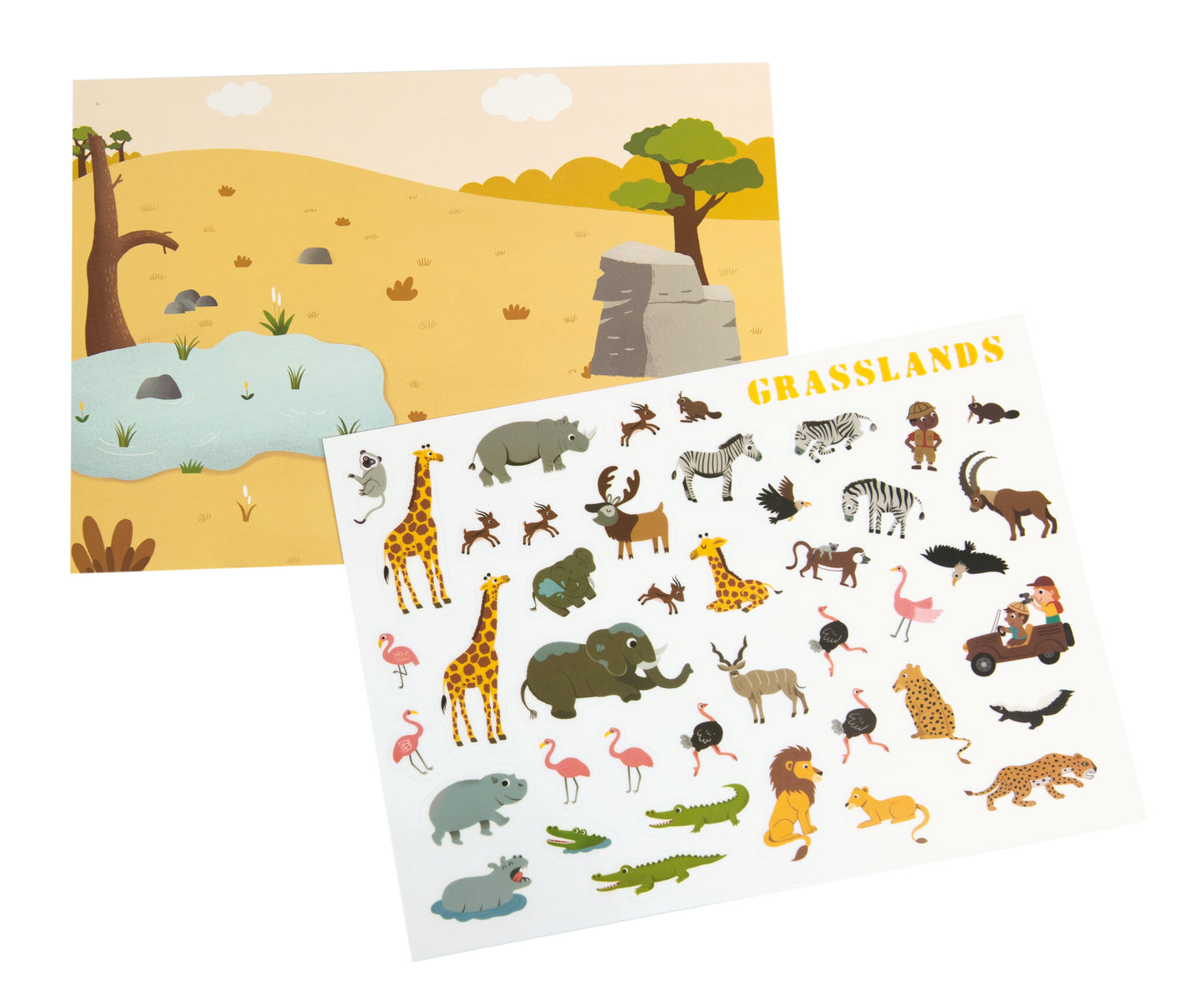 Reusable Stickers - Natural Animal / Pegatinas reutilizables de la naturaleza animal / adhesivos