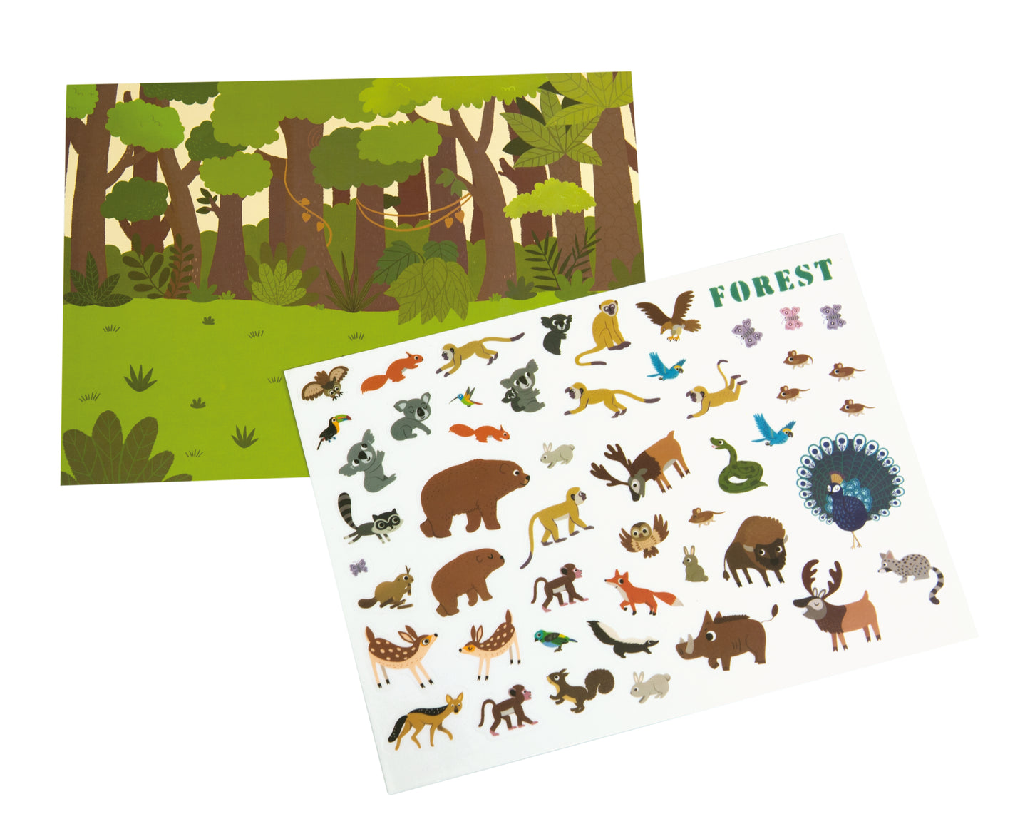 Reusable Stickers - Natural Animal / Pegatinas reutilizables de la naturaleza animal / adhesivos