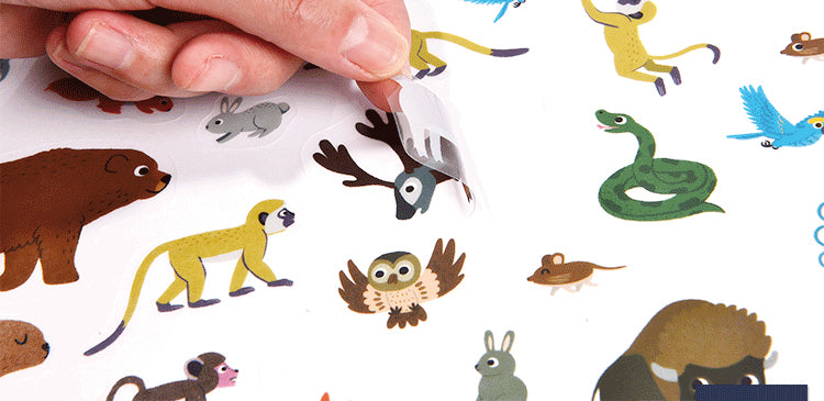 Reusable Stickers - Natural Animal / Pegatinas reutilizables de la naturaleza animal / adhesivos