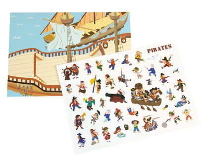 Reusable Stickers - Humanities / Pegatinas reutilizables Piratas / adhesivos