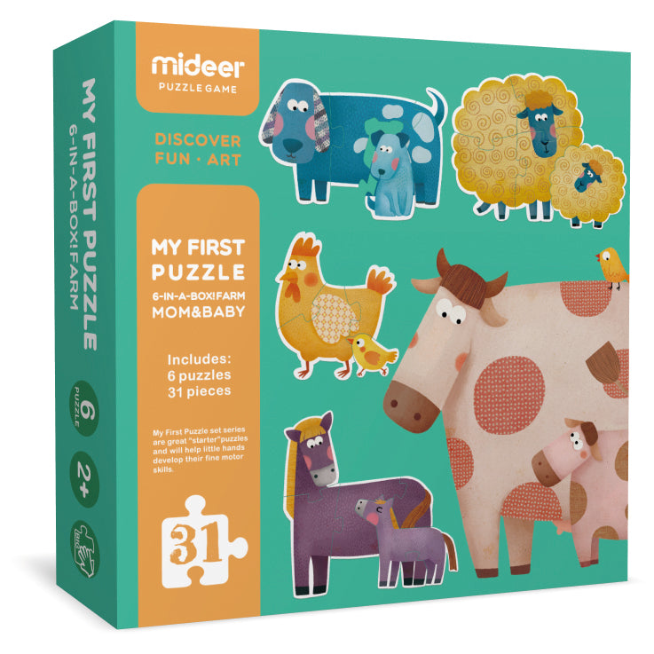 Mom & Baby Puzzle / Puzzle animales madre y bebé