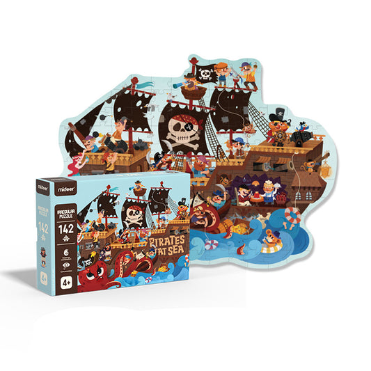 Irregular Puzzles - Pirates At Sea / Puzzle Irregular de Piratas