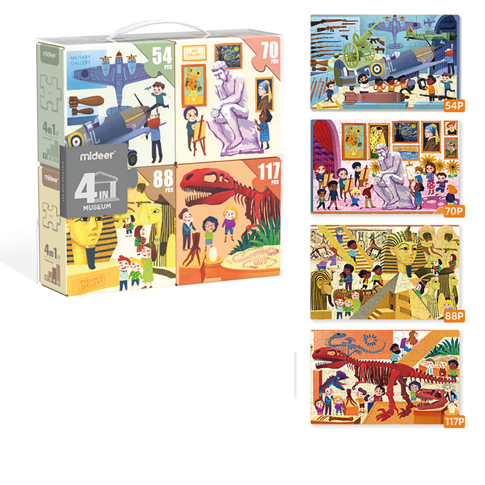 4 IN 1 PUZZLE SET MUSEUM / puzzle en el museo