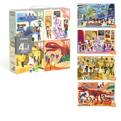 4 IN 1 PUZZLE SET MUSEUM / puzzle en el museo