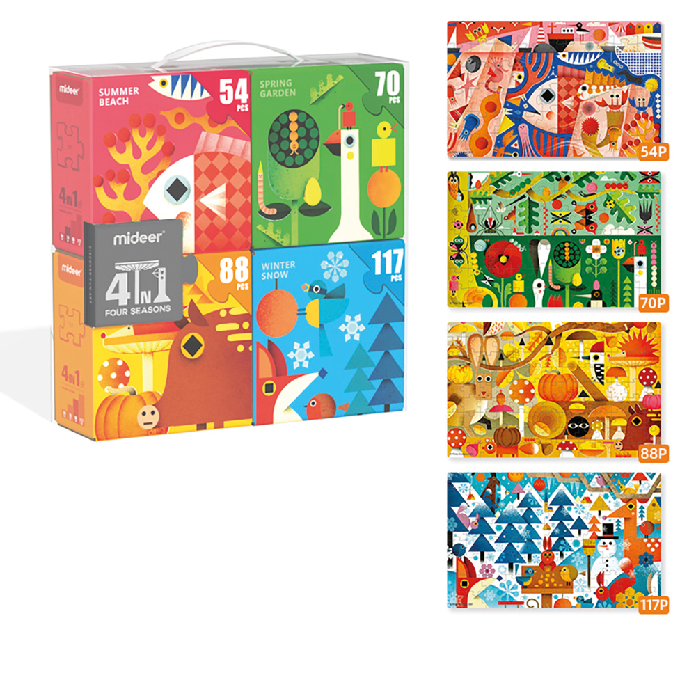 4 In 1 Puzzle - Four Seasons / Puzzle 4 en 1 / las 4 estaciones