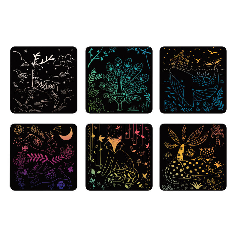 Scratch Art Card Animal World / Tarjeta Scratch Art Mundo Animal / juego de rascar