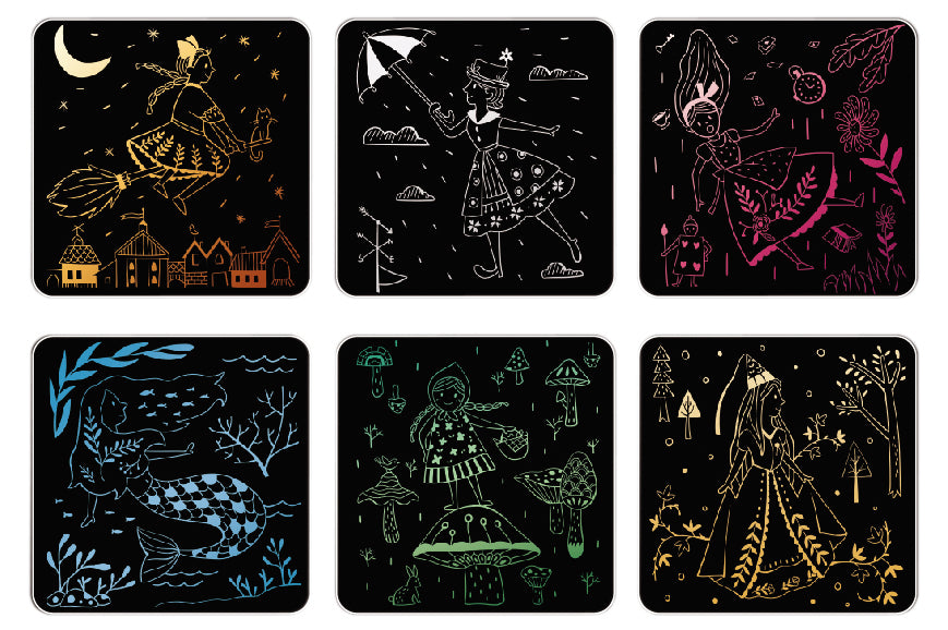 Scratch Art Card Girl / juego de rascar