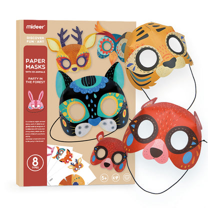 Paper Mask With 3D Animals / Máscaras de animales/ manualidades