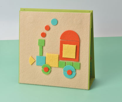 Geometric Felt Puzzle / Puzzle geométrico de doble cara / fieltro /