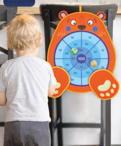 Fun Dart Game - Bear / Juego de dardos de oso con velcro / pelotas velcro /