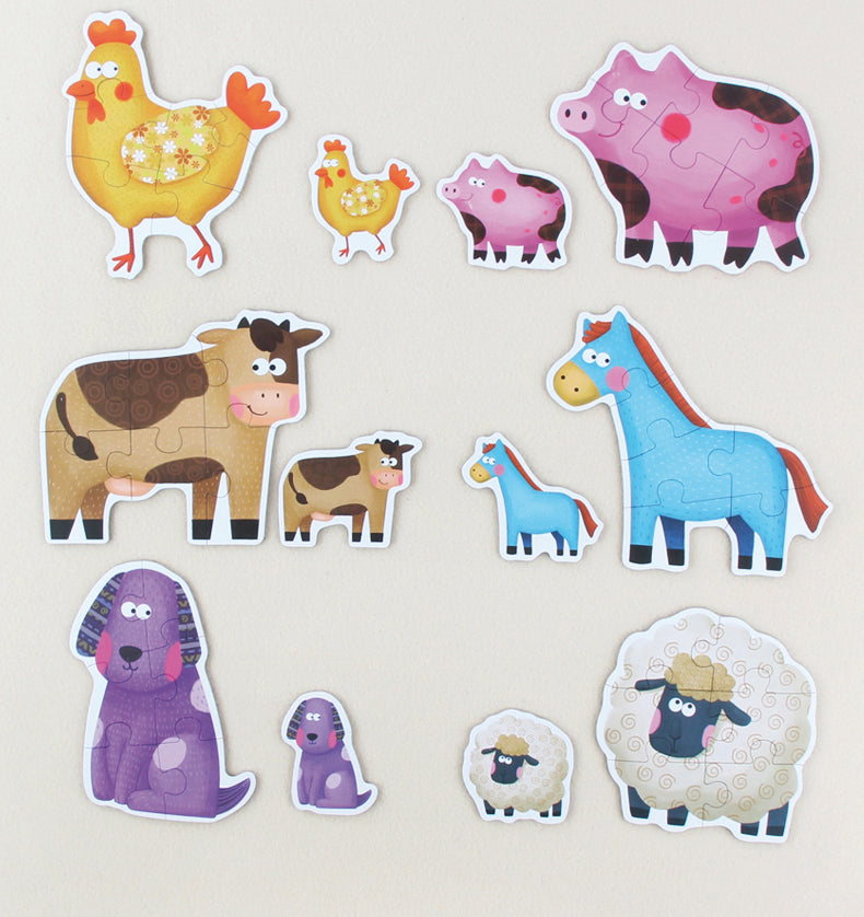 Animals Puzzle 6 In A Box / 6 Puzzles de Animales