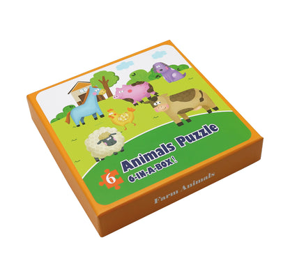 Animals Puzzle 6 In A Box / 6 Puzzles de Animales