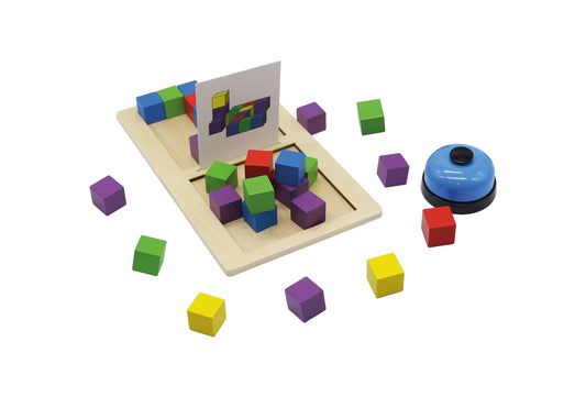 Battle Building Blocks / 3D Wooden Square Blocks / 30 Cubos para juego 3D / juego cubos / juego de mesa