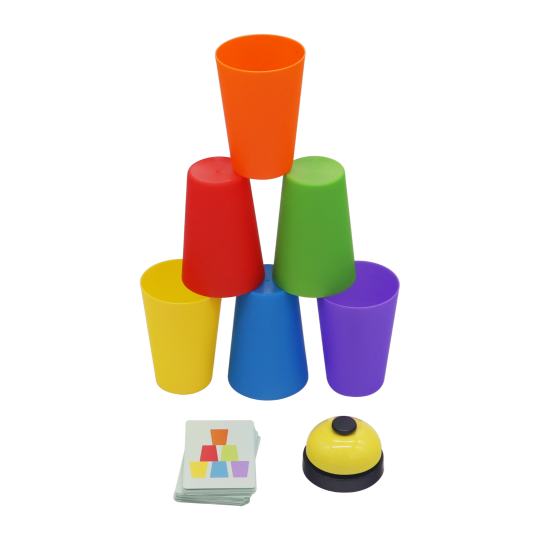 STACKING CUPS GAME / Juego de apilar vasos / Juego de memoria visual / Juego de lógica y planificación