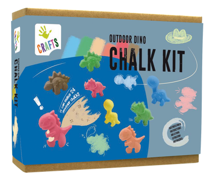 OUTDOOR DINO CHALK KIT / TIZAS DE EXTERIOR CON FORMA DE DINOSAURIO / tizas pintar patios o suelos / manualidades