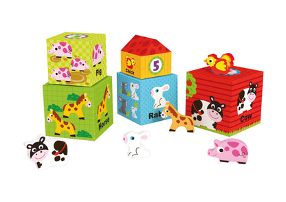 Nesting Box - Farm / cubos apilables con personajes