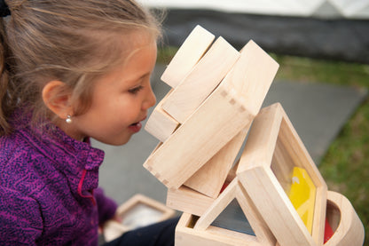 8 Pcs. Wooden Blocks Sand / 8 Bloques de madera con arena de colores y conchas / transparencias / mesas de luz