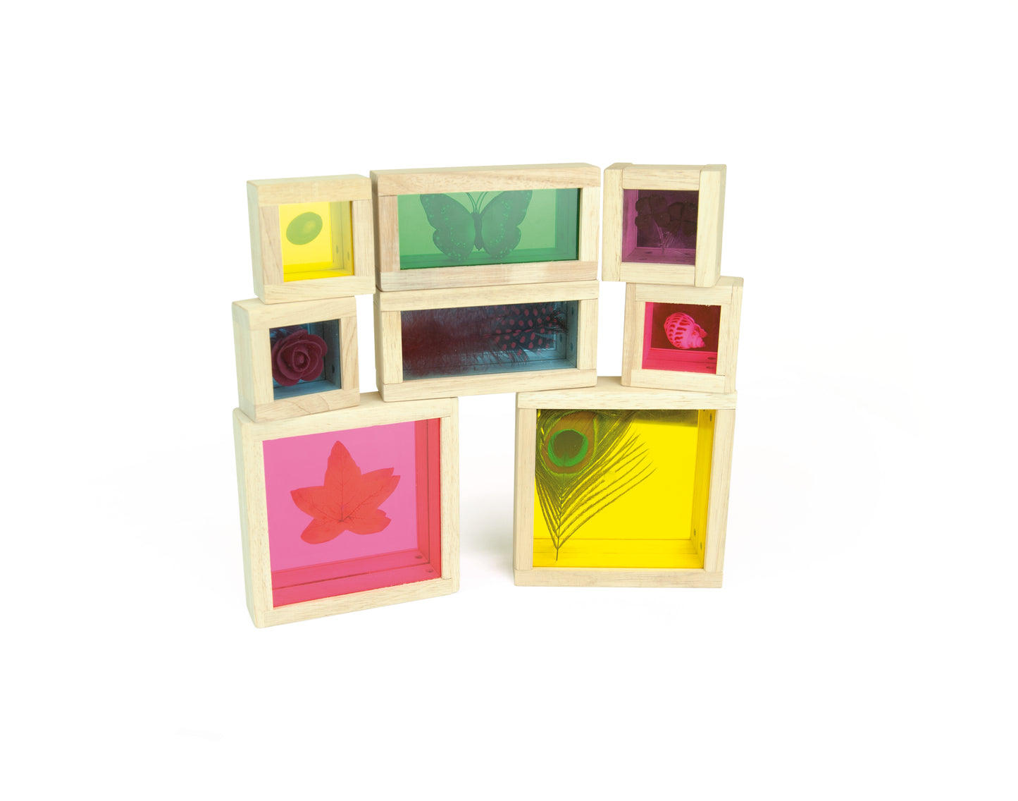 8 Pcs. Treasure Blocks / 8 Bloques de colores / mesa de luz / transparencias / espejo