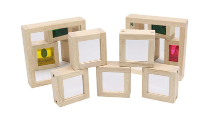 8 Pcs. Treasure Blocks / 8 Bloques de colores / mesa de luz / transparencias / espejo