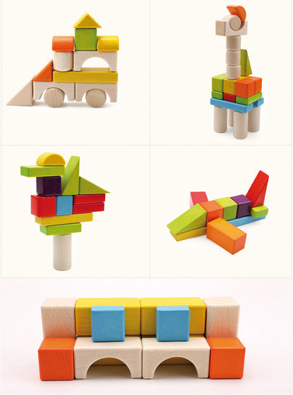 WOODEN CONSTRUCTION BLOCKS / construcción de madera / bloques