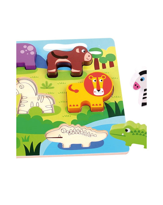 Chunky Puzzle Animal / encaje de madera animales / infantil