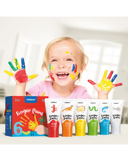 Finger Paints - 6 Colors / 6 pinturas para dedos / manualidades