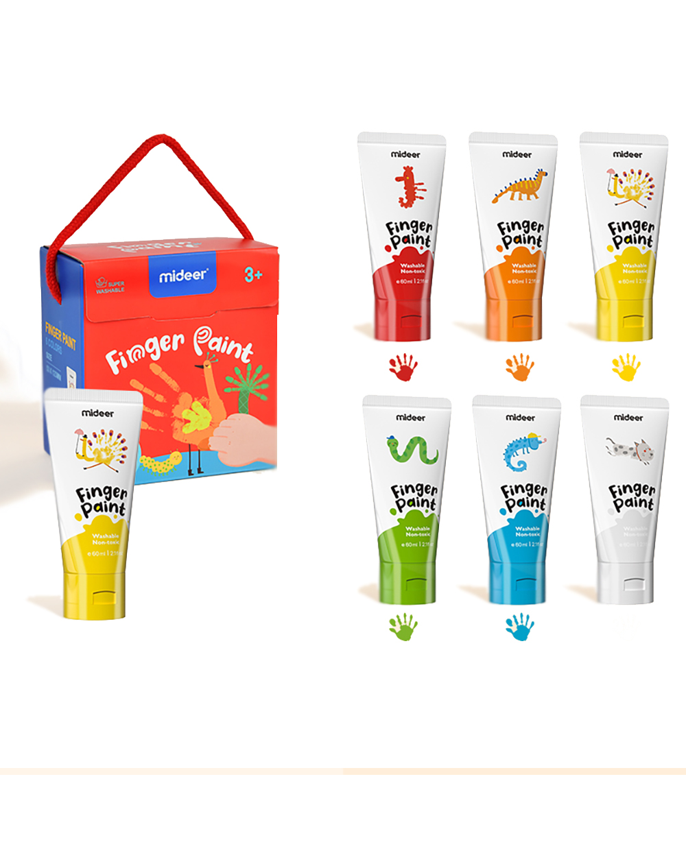 Finger Paints - 6 Colors / 6 pinturas para dedos / manualidades