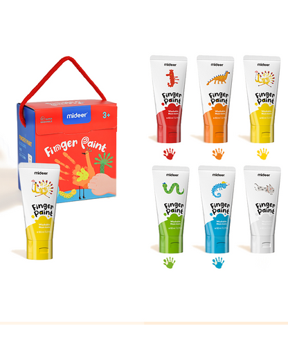 Finger Paints - 6 Colors / 6 pinturas para dedos / manualidades
