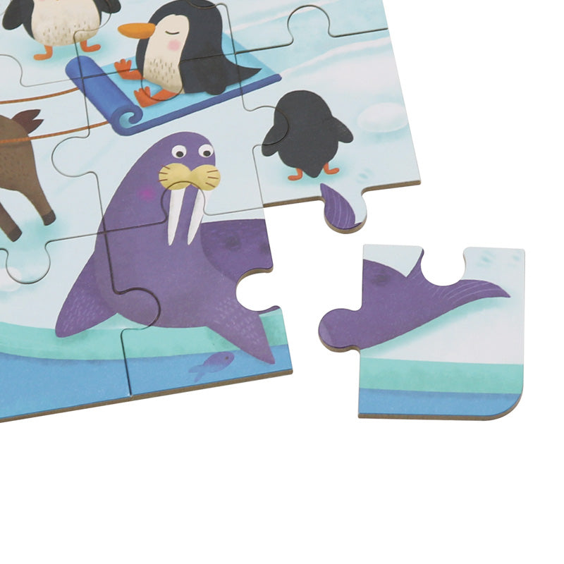 4 In 1 Grow Up Puzzle - Four Seasons Of Animals / 4 Puzzles en 1 - Cuatro estaciones de animales