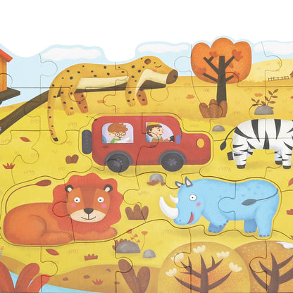 4 In 1 Grow Up Puzzle - Four Seasons Of Animals / 4 Puzzles en 1 - Cuatro estaciones de animales