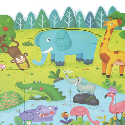 4 In 1 Grow Up Puzzle - Four Seasons Of Animals / 4 Puzzles en 1 - Cuatro estaciones de animales