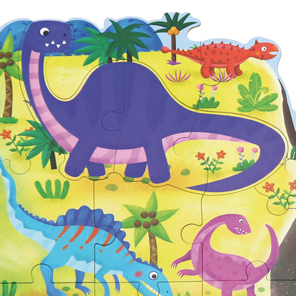 4 In 1 Grow Up Puzzle - Dinosaur Paradise / 4 puzzles en uno - Paraíso de los dinosaurios