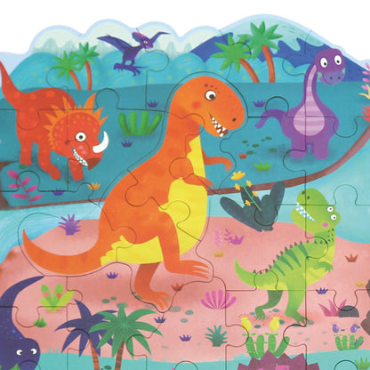 4 In 1 Grow Up Puzzle - Dinosaur Paradise / 4 puzzles en uno - Paraíso de los dinosaurios