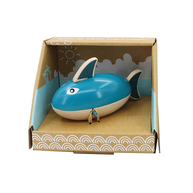 Wind Up Water Shark-Whale / Da cuerda al tiburón / ballena y déjalo en el agua