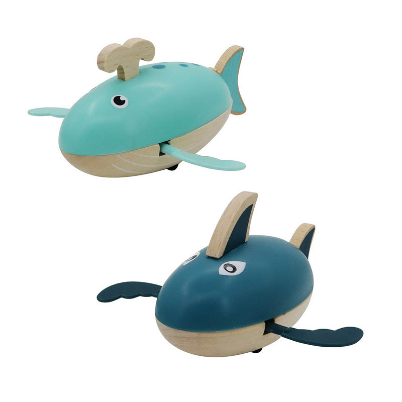 Wind Up Water Shark-Whale / Da cuerda al tiburón / ballena y déjalo en el agua