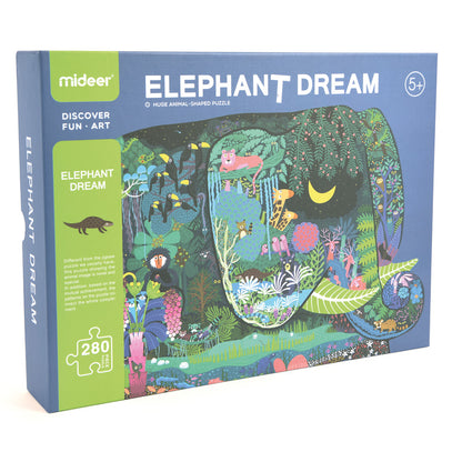 Shaped Puzzle Elephant Dream / Puzzle en forma de elefante /