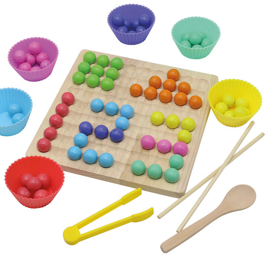 Wooden Bead Game / Juego de conteo de madera / cuentas montessori